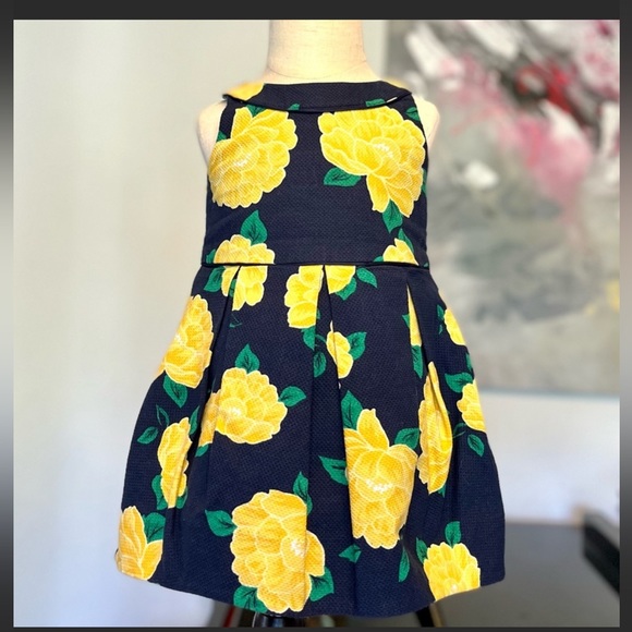 Janie and Jack Other - EUC Janie and Jack navy lemon pattern dress